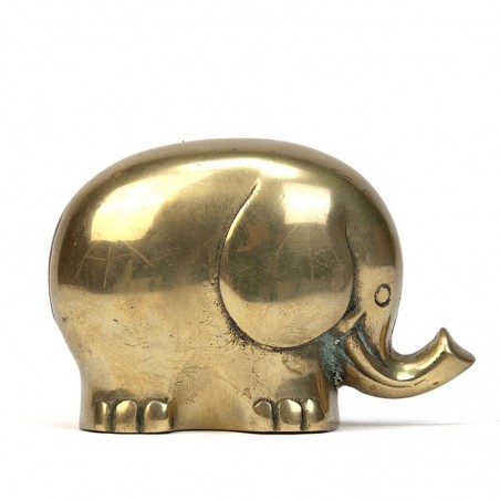 Brass vintage sculpture of an elephant