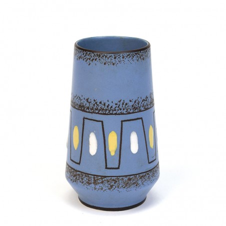 Blue vintage vase Veronica Koninklijk Gouda