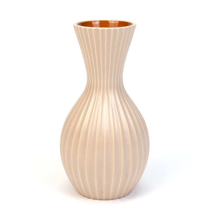 Salmon pink vintage Flora Gouda Porcelina vase