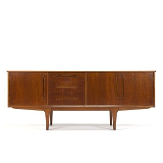 Vintage laag model teakhouten dressoir