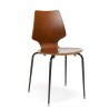 Danish vintage school chair with teak plywood seat