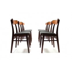 Set of 6 Danish rosewood dinner chairs