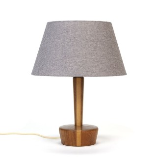 Deense vintage teakhouten tafellamp