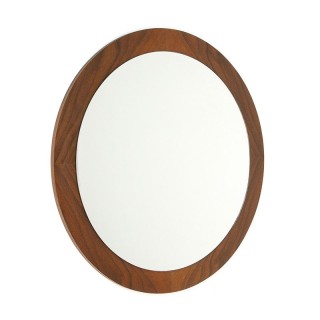 Danish teak vintage round mirror