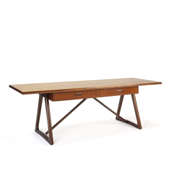 Danish vintage coffee or side table with special frame and