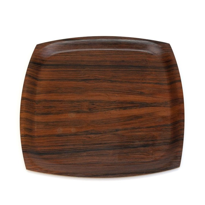 Square vintage rosewood tray