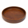 Large model vintage teak low bowl