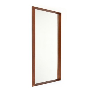 Teak vintage design mirror by Jansen Spejle