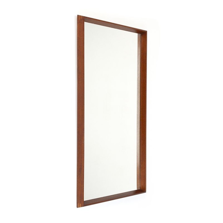 Teak vintage design mirror by Jansen Spejle