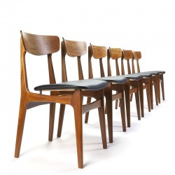 Danish Schiønning and Elgaard set of 6 vintage chairs