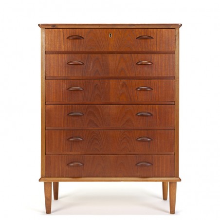 Teak chest of drawers vintage Danish sixties design