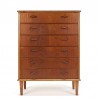 Teak chest of drawers vintage Danish sixties design