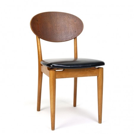Vintage Danish chair with large teak backrest