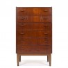 Teak Danish vintage chest of drawers design Poul Volther