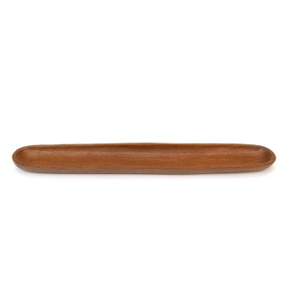 Teak elongated vintage serving dish