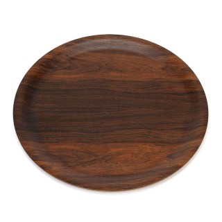 Round rosewood vintage model tray