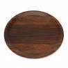 Round rosewood vintage model tray