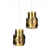 Set of vintage brutalist Danish hanging lamps design by Holm