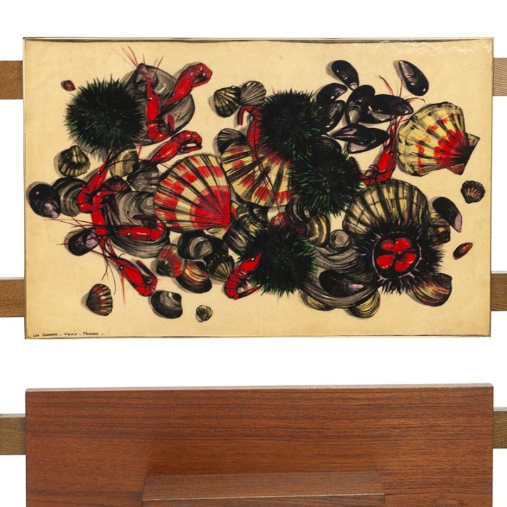 Vintage standing wall coat rack from the fifties