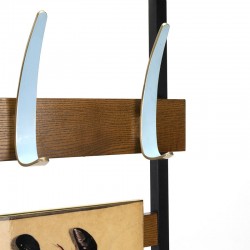 Vintage standing wall coat rack from the fifties