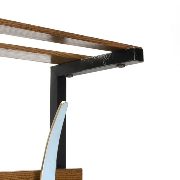 Vintage standing wall coat rack from the fifties