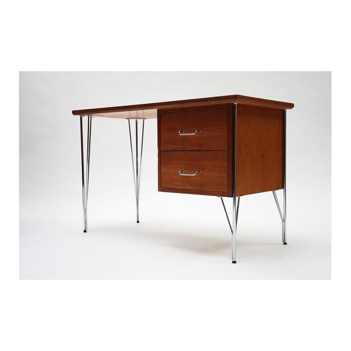 Bureau op chromen onderstel - Retro Studio