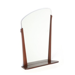 Danish vintage mirror with shelf from the fifties