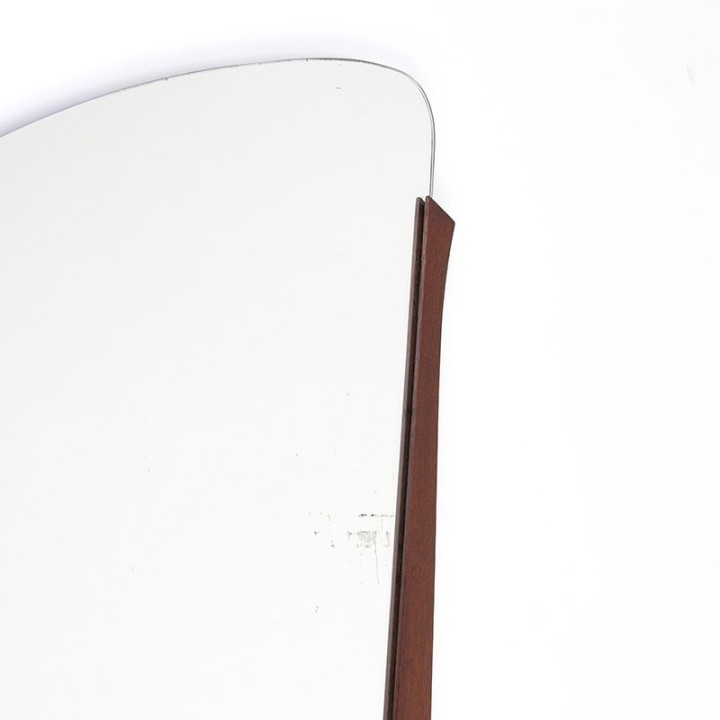 Danish vintage mirror with shelf from the fifties