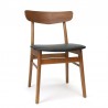 Vintage dining table chair with teak backrest