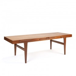 Luxurious Danish vintage coffee table in teak with tray