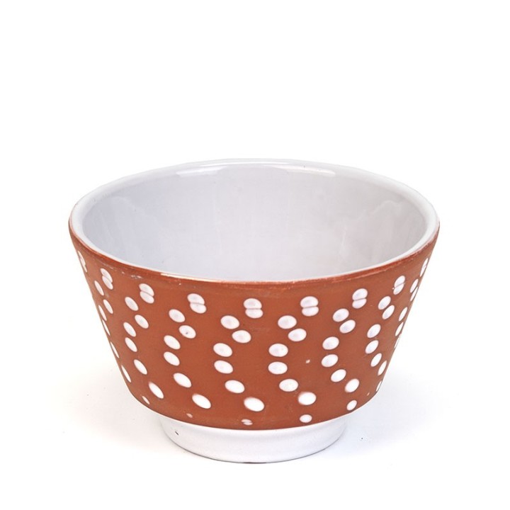 Nederlandse vintage aardewerk bloempot van ADCO nr 14171