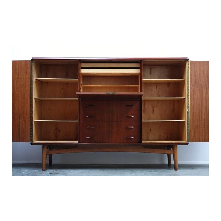 Teakhouten dressoir/ secretaire - Retro Studio