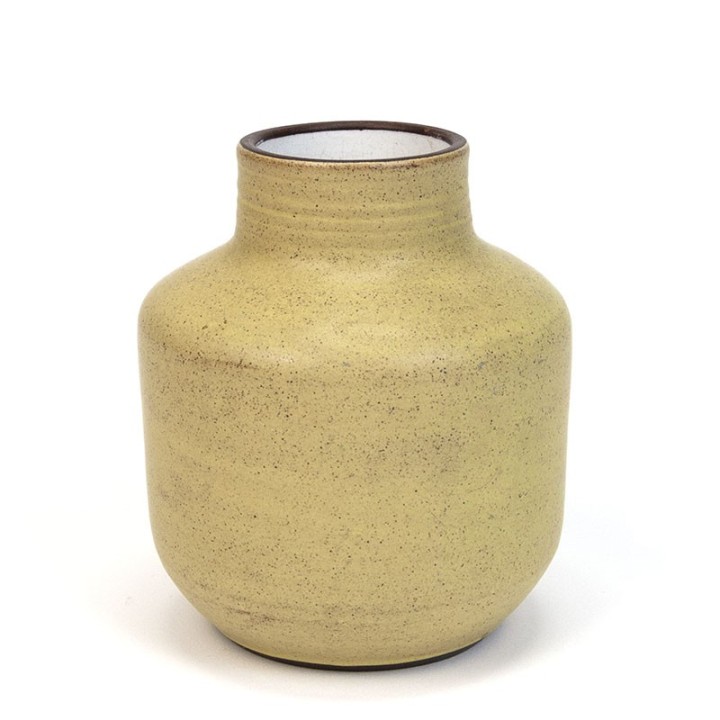 Yellow vintage vase from Zaalberg ceramics