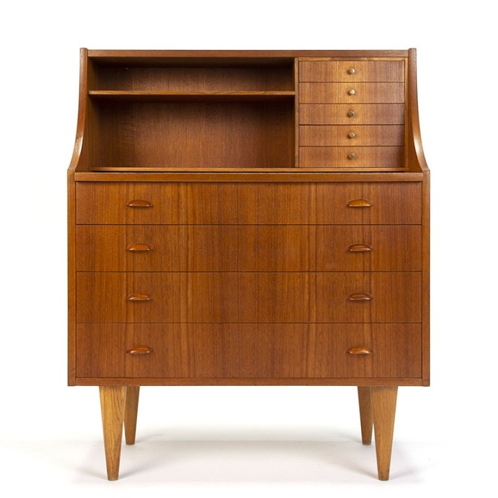Sixties teak Danish vintage secretaire