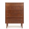 Danish vintage chest of drawers with stylishly shaped handle