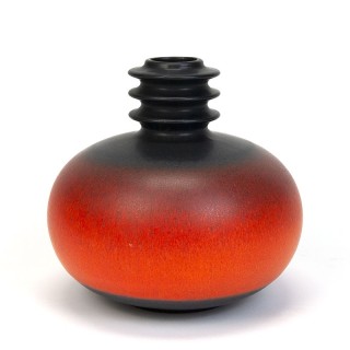 Groot model west-Germany vaas in zwart/rood