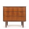 Large model vintage Danish chest of drawers with 3 drawers