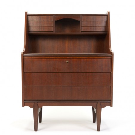 Special model vintage Danish teak secretaire cabinet