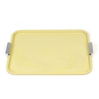 Yellow metal vintage tray 1950s / 60s