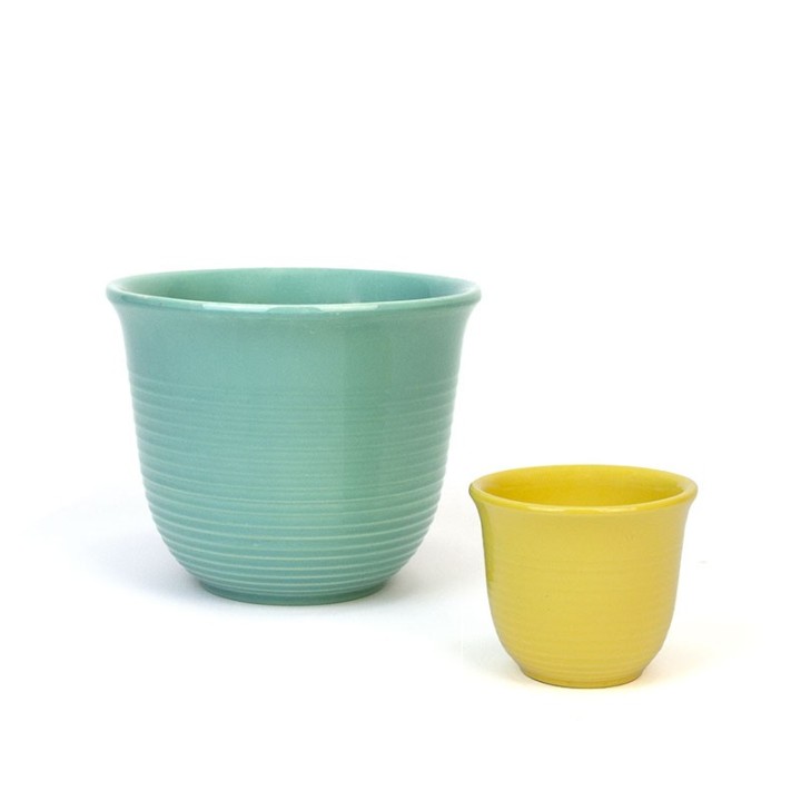 Vintage set of 2 1950s flower pots