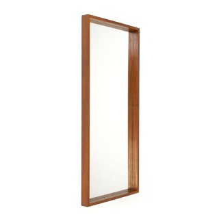 Deense grote vintage spiegel uit Aarhus glasfabriek