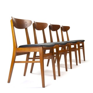 Farstrup model 210 set van 4 vintage eettafel stoelen