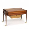 Vintage sewing kit table on wheels Danish design