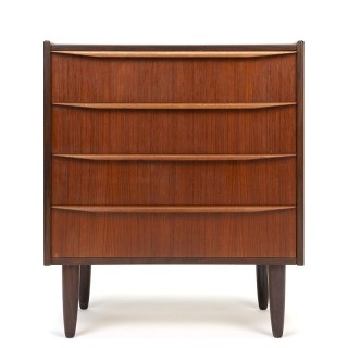 Ladekast Deens vintage model met 4 lades