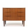 Danish vintage chest of drawers large model with 3 drawers in