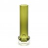 Small vintage green glass vase