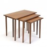 Set of vintage Danish nesting tables in teak