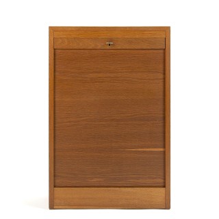 Eiken klein Deens model vintage archiefkastje