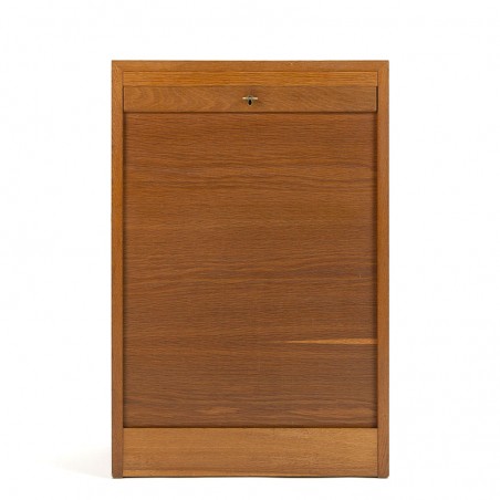Oak small Danish model vintage filing cabinet