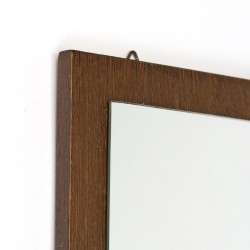 Zeventiger jaren vintage spiegel in wengé hout